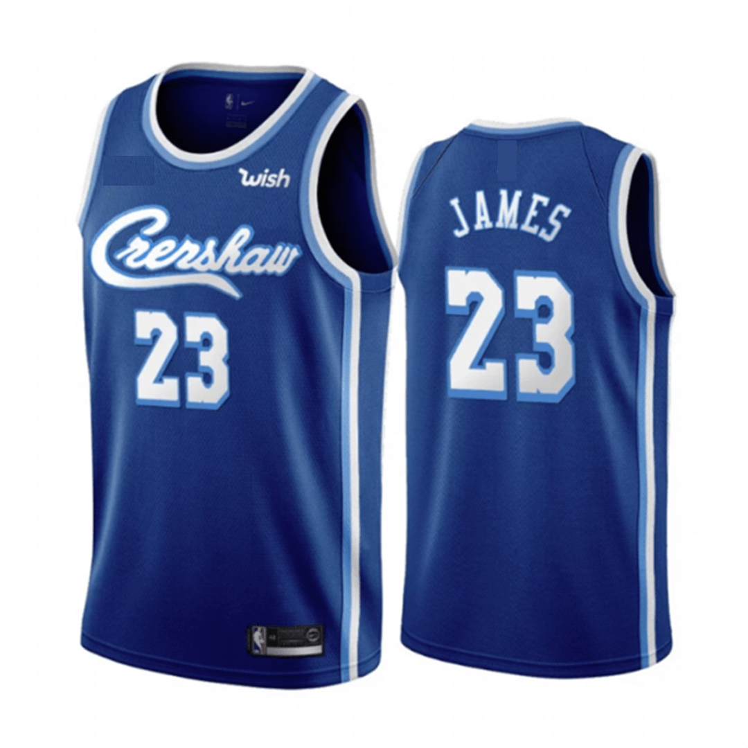 Blue Lebron James #23 Crenshaw Basketball Jersey by Headgear Classics NEW