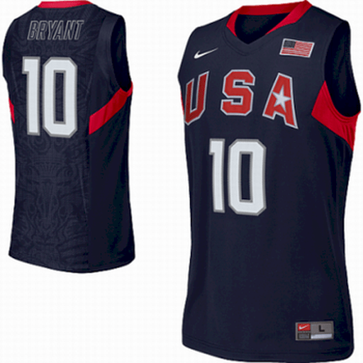 Kobe Bryant 10 Dark Blue USA Basketball Jersey - Kitsociety